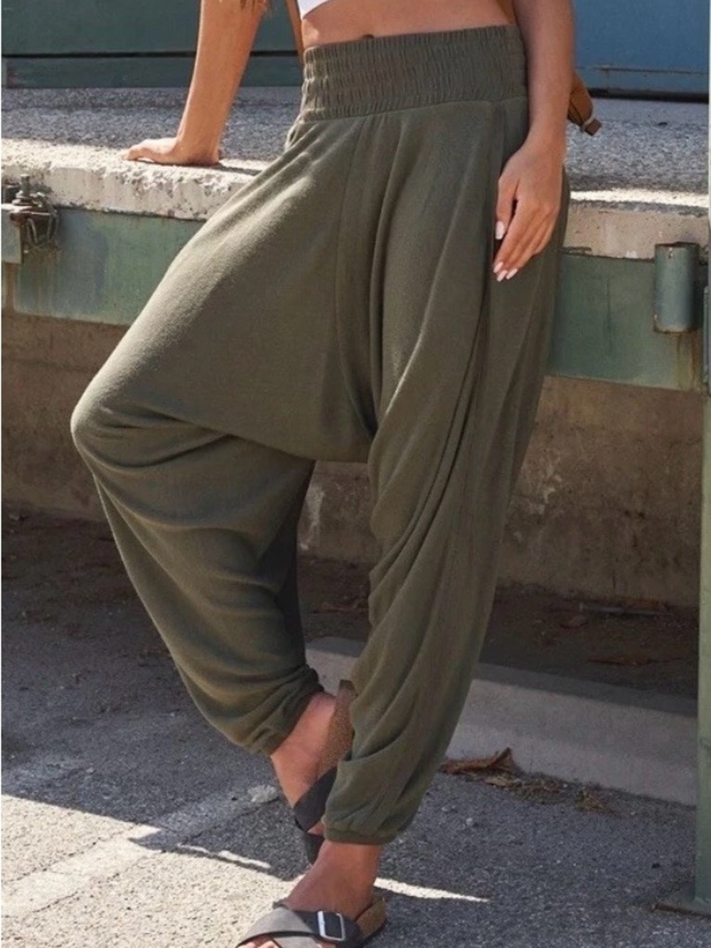 FP Movement Windy Meadow Harem Pants
Size Large Green